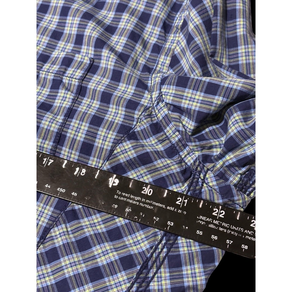 Robert Graham Shirt Mens Cotton Blue Tartan Plaid Tailored Fit Button Up Medium - Picture 5 of 14